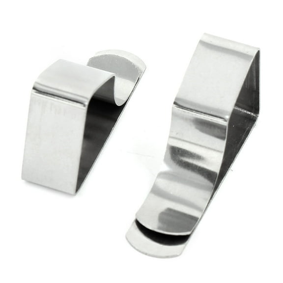 Unique Bargains 10 PCS Wedding Party Stainless Steel Silver Tone Tablecloth Clip Table Cloth Holder