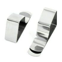 Unique Bargains 10 PCS Wedding Party Stainless Steel Silver Tone Tablecloth Clip Table Cloth Holder