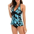 thumbnail image 5 of Plus Size Women Halter Tankini Swimsuits Loose Fit Two Piece Bathing Suits Sexy Vintage Retro Tankini Tops with Shorts, 5 of 5