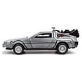thumbnail image 5 of DeLorean DMC (Time Machine) Silver "Back to the Future Part I" (1985) Movie "Hollywood Rides" Series 1/32 Diecast Model Car by Jada, 5 of 6