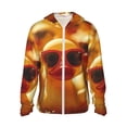 thumbnail image 2 of Uemuo Sunglasses Yellow Duck Pattern Women's Full Zip UPF 50+ Sun Protection Hoodie Jacket Long Sleeve Sun Shirt Hiking Outdoor Performance with Pockets-X-Large, 2 of 9
