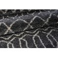 thumbnail image 4 of Ladole Rugs Tapis Moderne Doux et Synthétique à Motifs Treillis Gris-Ivoire, 4 of 4