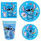 thumbnail image 4 of Suministros de decoración de fiesta de cumpleaños de Disney Stitch, vajilla, vasos de papel, platos, mantel, pancarta, telón de fondo, juego de globos, Baby Shower, 4 of 5