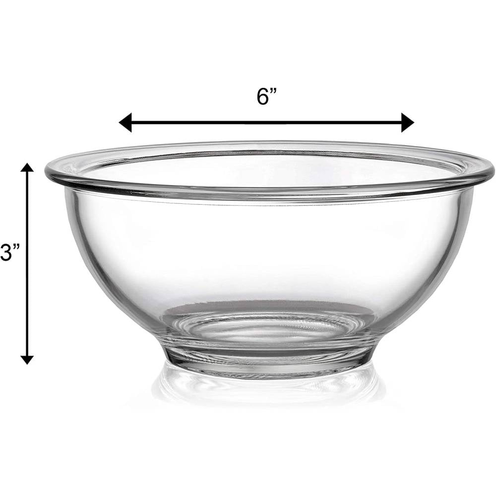 6 quart glass mixing bowl