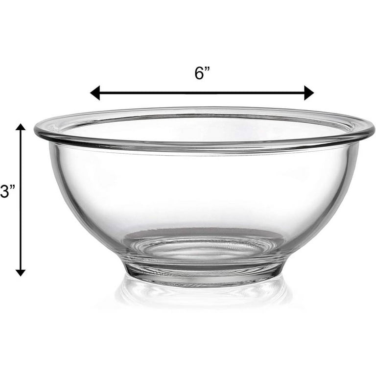 Bovado USA Glass Mixing Bowl 1 Quart Oven Freezer Dishwasher Safe Serving  Storage 