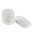 thumbnail image 3 of 20x Jetable Chef Chapeau Cuisinier Boulanger Jetable Tissu Réglable Restaurant Chef Boulanger Nourriture Servant Blanc Rond 11 Pouces, 3 of 8
