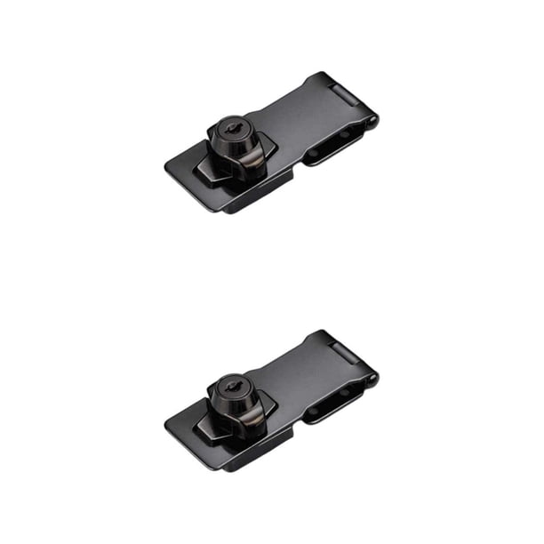 Moyic Cerrojo de cerradura Cierrapuertas Suministros para el hogar Operación simple Instalación práctica Ampliamente aplicable Taquilla de Negro 2Conjunto