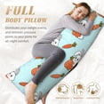 thumbnail image 4 of Bixox Rabbit Is Eating Carrots Print Body Pillow Cover with Zipper Closure, Cozy Fuzzy Fleece Body Pillow Case Cover 20 x 54 Inches,Long Body Pillow Pillowcase, 4 of 6