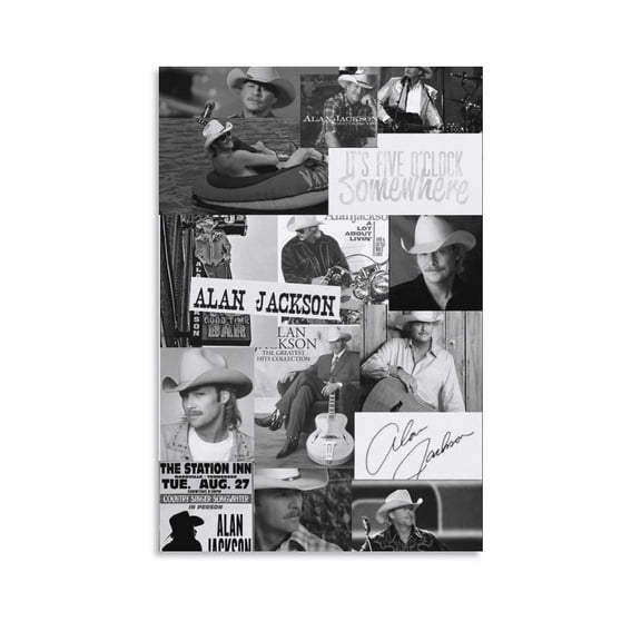 Alan Jackson Singer Photo Poster Country Pop Music Poster Canvas Wall Art Prints Poster Gifts Photo Picture Painting Posters Room Decor Home Decorative