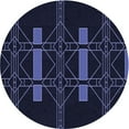 thumbnail image 1 of Ahgly Company Machine Washable Indoor Round Transitional Night Black Area Rugs, 7' Round, 1 of 7
