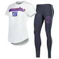 thumbnail image 4 of Women's Concepts Sport White/Charcoal New York Giants Sonata Top & Leggings Sleep Set, 4 of 7