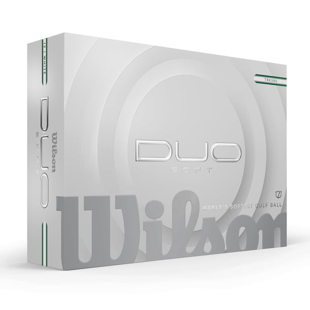 Pelotas de Golf Wilson 2025 Duo Soft TRK360 Verde/Plata, 12 Unidades