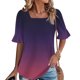 thumbnail image 2 of Blusas de Manga Corta para las Mujeres, Moda Verano Impreso, Blusas de Cuello Redondo, Chaqueta de Manga Corta para las Mujeres, 2 of 7