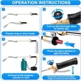 thumbnail image 3 of Propane Torch Weed Burner Kit, High Output with Long/Short Mode, Heavy Duty Blow Torch Flamethrower with 12.5FT Hose, Dual Fuel Support for Weed Burning, Melting Ice and Snow, Roofing and BBQ, 3 of 7