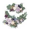 thumbnail image 2 of Guirnalda de flores artificiales para centro de mesa, pared, boda, coche, decoración de mesa 3 Azul Blanco, 2 of 9