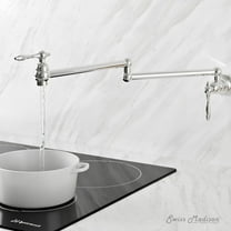 Plaisir Retractable Wall Mount Pot Filler Faucet in Polished Chrome