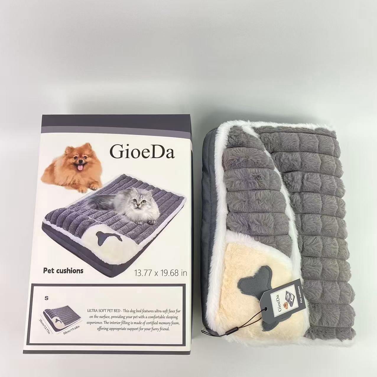 GioeDa Pet cushions,Pets Dog Crate Pad Waterproof Dog Bed Mat Ultra Soft Pet Bed with Removable Washable Cover Anti - 13.77 x 19.68 in