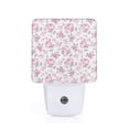 thumbnail image 1 of Fotbe Veilleuse Rétroéclairée à LED Motif Fleurs Roses avec Capteur de Mouvement & Capteur Crépuscule à l'Aube Veilleuse Écoénergétique, Veilleuse de Chambre-Us, 1 of 7