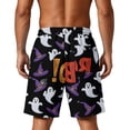 thumbnail image 5 of Sewkxo Mens Halloween Horror Pattern Soft Cotton Sleep Shorts Casual Indoor Home Pajama Lounge Shorts,White 3XL, 5 of 5