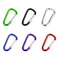 thumbnail image 1 of GOGO 60PCS D-shaped Carabiner with Spring Snap Hooks, 2 Inch Carabiner Clip Key Holders - Assorted, 1 of 7
