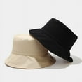 thumbnail image 4 of COCOpeaunt New Summer New Cotton Breathable Big Brim Solid Color Fashion Bucket Hat Women Outdoor Travel Adjustable Sun Fisherman Hat, 4 of 6