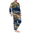 thumbnail image 2 of Picia Golden Fantasy Landscape Pattern Men’s Long-Sleeve Sleepwear Set - Soft 2-Piece Loungewear with Pockets, Comfy PJs for Relaxing Nights-XX-Large, 2 of 7