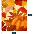 thumbnail image 2 of Fall Decorative Throw Blanket Orange Thanksgiving Autumn Pumpkin Throw Blanket for Couch Sofa Bed Outdoor Lightweight Fuzzy Cozy Soft Plush Fleece Lap Blankets and Throws 50x60, 2 of 6