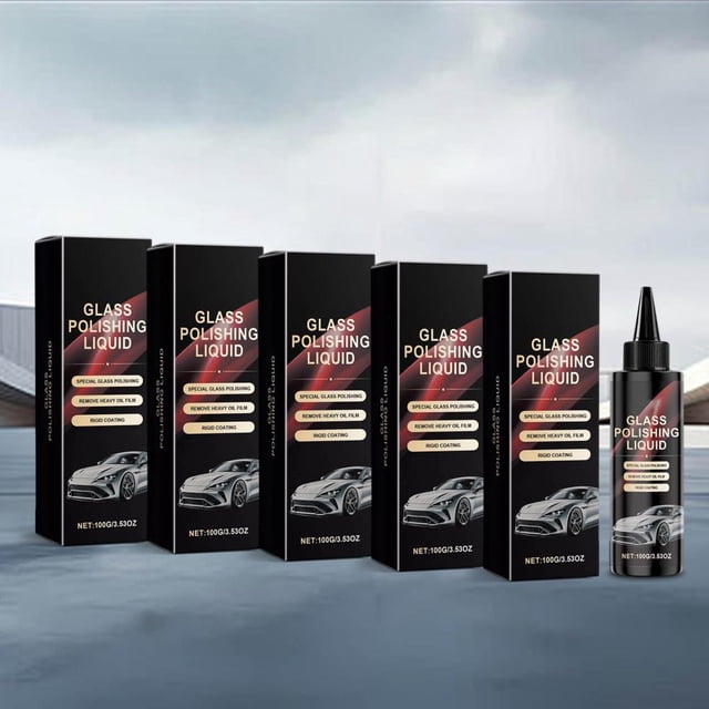 Auto Glass Polish for Water Damage and Scratches, Fast Drying Windshield Cleaner and Protective Coating, 100ml
