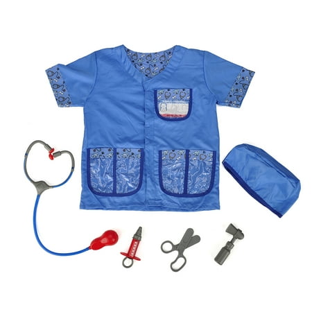 TopTie Kid's Veterinarian Costumes Set Little Pet Vet Toddler Costume-Blue-S
