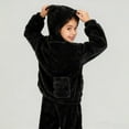 thumbnail image 6 of Coerni Girls and Toddlers Fuzzy Fleece Sweatsuit Cozy Flannel Activewear Kids Winter Warm Sherpa Thermal Set Underwear Zipper, 6 of 6