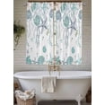 thumbnail image 6 of Turquoise Coastal Living Room Curtains 72 Inches length, Summer Beach Coral Shell Starfish Ocean Window Treatment Curtain Drapes, Light Filtering Drapes for Bedroom Laundry Room, 52"x72", 2 Panels, 6 of 7