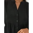 thumbnail image 6 of Textured V-Neck Maxi Dress with Button Detail, 6 of 7