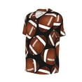 thumbnail image 6 of Fotbe Brown Football On Black Baseball Jersey Shirt for Men and Women, Casual Short Sleeves Button Down T-Shirt-Large, 6 of 9