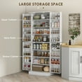 thumbnail image 4 of HOMCOM 65" Kitchen Pantry Cabinet with Adjustable Shelves Spick Racks White, 4 of 10