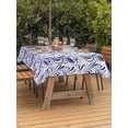 thumbnail image 2 of Purple Flower Pattern Outdoor Tablecloth - 60x102 Inch Rectangle Dining Table Cover, Vintage Floral Botanical Simple Waterproof Outdoor Table Cloth with Umbrella Hole & Zipper for Picnic/Patio/Party, 2 of 7