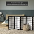 thumbnail image 2 of Red Lantern 3 ft. Short Window Pane Shoji Screen - Black - 6 Panels, 2 of 7