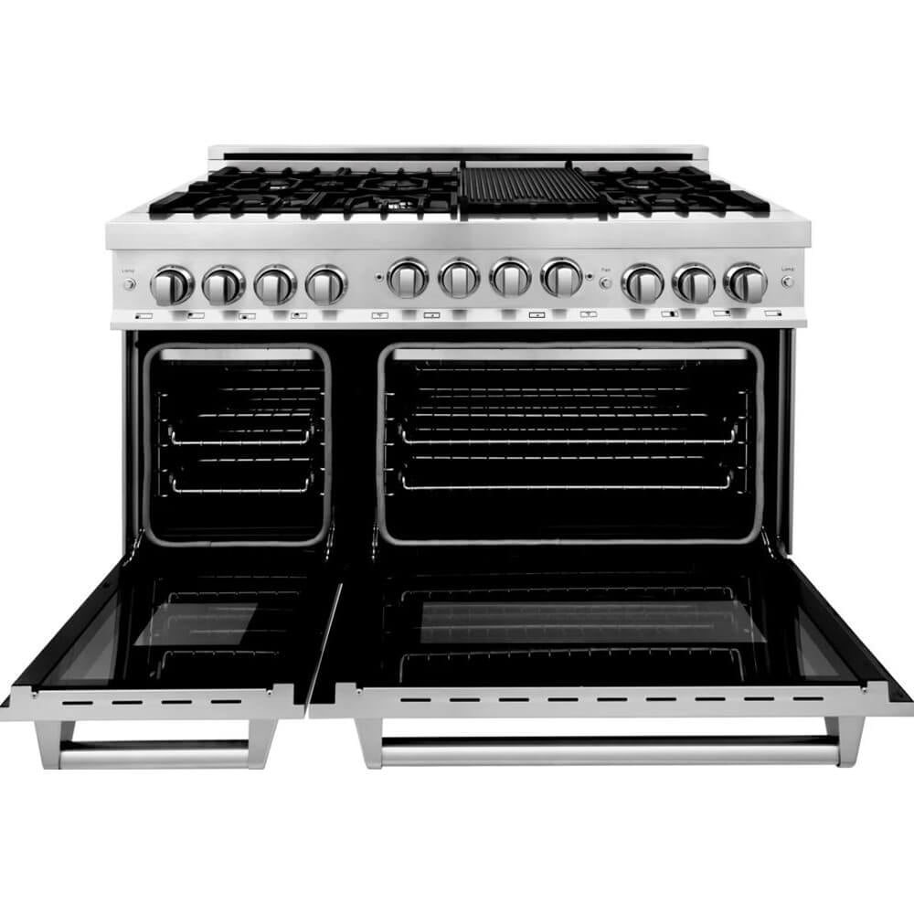 ZLINE RG48 48 inch Stainless Steel Freestanding Gas Double Oven Range