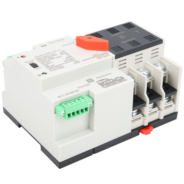 Transfer Switch Dual Power Automatic Transfer Switch Dual Transfer Switch Power Transfer Switch W2R-100 Dual Power Automatic Transfer Switch 3P 100A 50Hz Power Transfer Switch