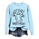 thumbnail image 1 of Sudadera de Halloween para mujer con estampado divertido de fantasmas Let's Get Sheet Faced Casual Jersey de manga larga, 1 of 4