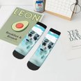 thumbnail image 5 of Salouo Swimming Cat Goggles Pattern Unisex Middle Tube Socks,Middle-Finger Knee High Socks Over The Calf Tube Stocking Crew Stockings for Women and Men Tube Socks, 5 of 8