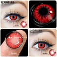 thumbnail image 4 of Lentes de contacto coloridos para Halloween, lentes de Ojos de Anime, Cosplay, multicolor, rojo, 2 piezas, 4 of 4