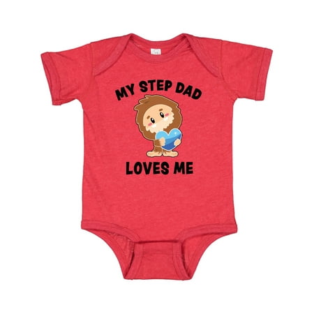 

Inktastic Cute Bigfoot My Step Dad Loves Me Gift Baby Boy Bodysuit