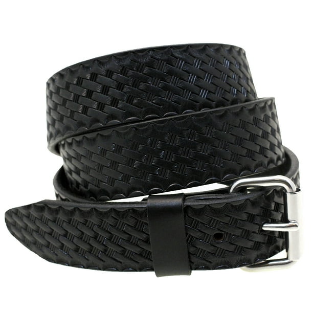 Orion Belt Company 1 1/2 Black Bridle Leather Belt Basket Weave