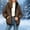Brown, variant on Women's Fleece Lined Jacket Waterproof Windproof Hooded Bomber Rain Coat Winter Warm Outdoor Jackets