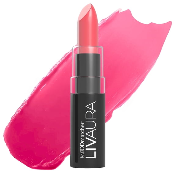 LIVAURA MOODmatcher Long Lasting Lipstick for Women – Color Changing Moisturizing Cream Lipsticks, Smudge Proof Lip Stick, Easy to Apply Lip Makeup (Pink)