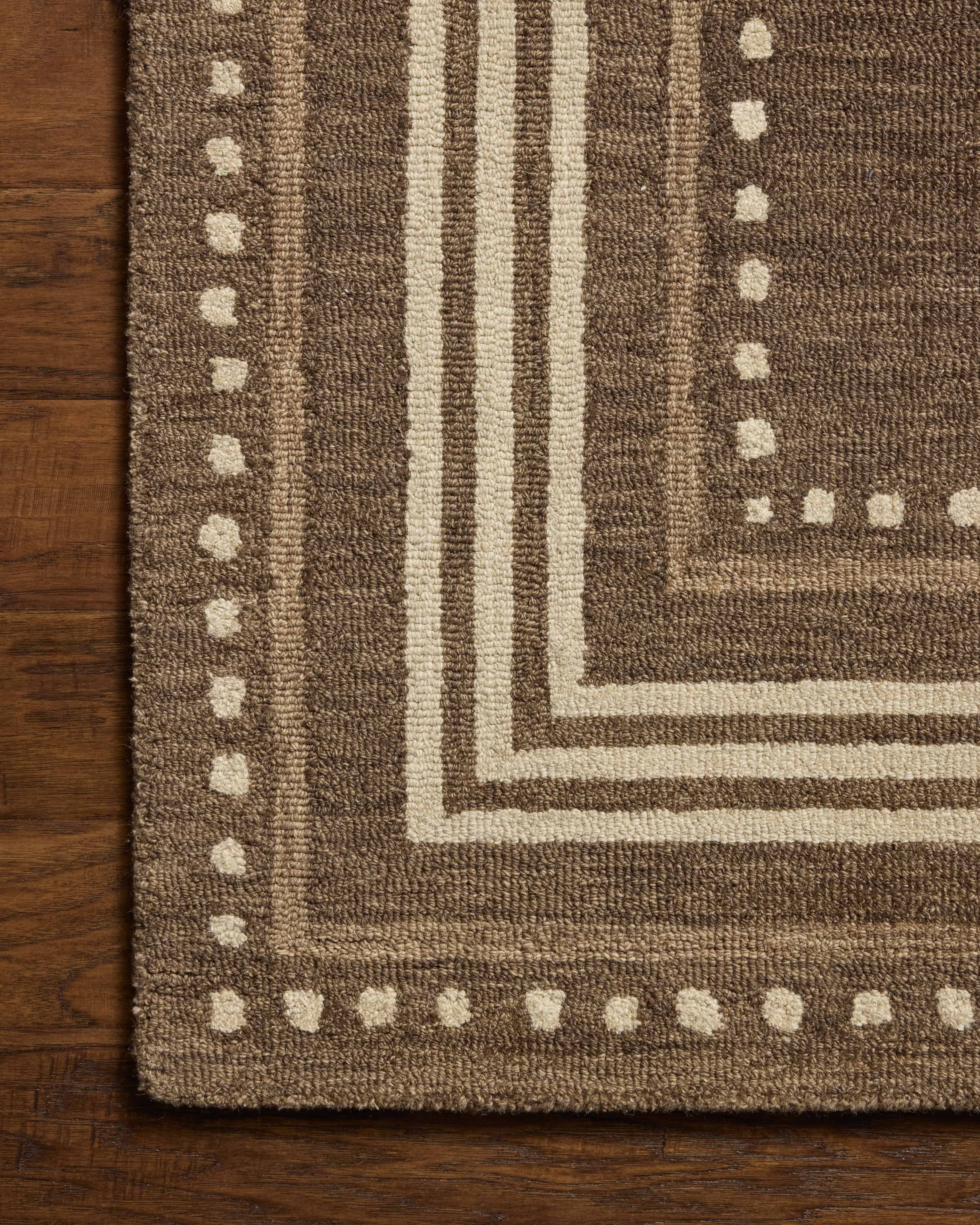 Chris Loves Julia x Loloi Alfie Bark / Natural 18" x 18" Sample Rug