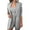 Gray, variant on Womens 3 Piece Blazer Suit Casual Solid Open Front Blazer + Sleeveless Cami Crop Top + Shorts with Belted Suits Set Ladies Elegant Business Office Suit Sets Work Business Formal Blazer Pants