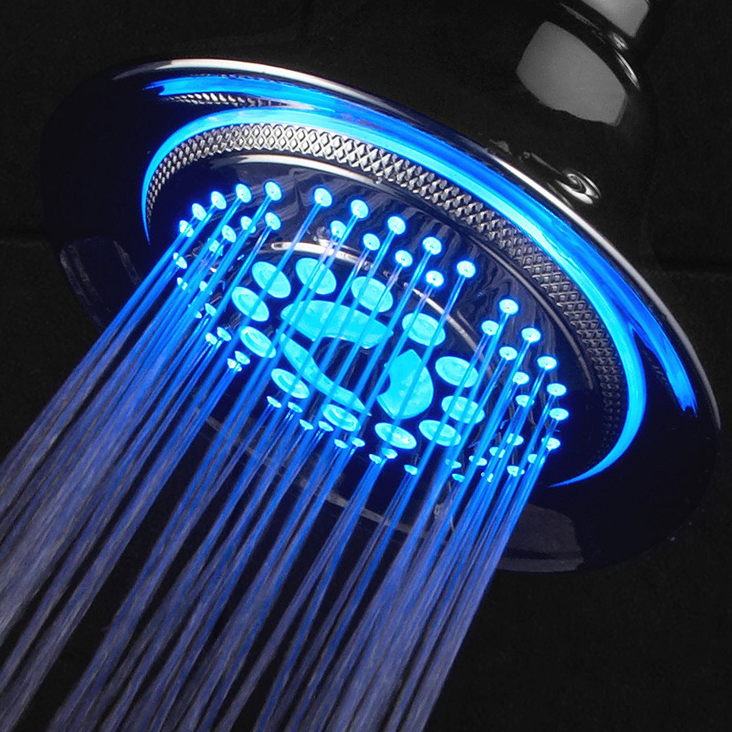 Dreamspa All Chrome Water Temperature Controlled Color Changing 5 Setting Led Shower Head By Top Brand Manufacturer Of Lights Changes