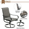 thumbnail image 3 of Sophia & William 7-Piece Outdoor Patio Dining Set Textilene Chairs and Rectangle Table Set for 6, 3 of 9