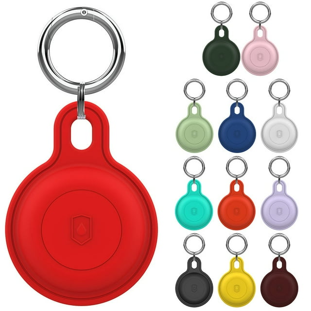 Silicone Key Hanging For Airtag Keychain Holder Waterproof With 360° Protection Place Airtag Accessory Airtag Casing Key Black Mingyqi